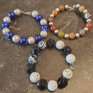 3 Bracelets with Clasps